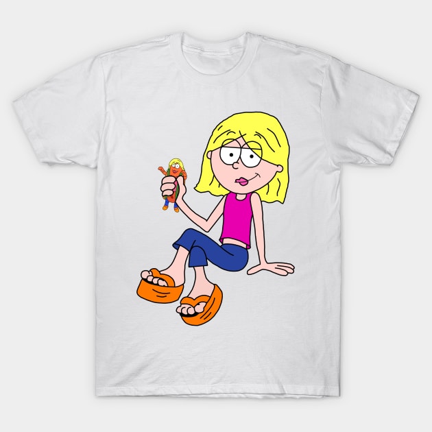 Lizzie Holding Glizzy Lizzie T-Shirt by Bridge_the_Ink